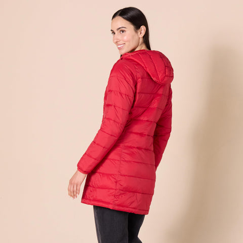 Amazon Essentials Women's Lightweight Full-Zip Water-Resistant Hooded Puffer Coat (Available in Plus Size), Red, XX-Large Amazon Essentials