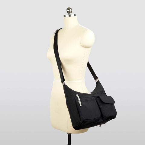 Baggallini Everywhere Bagg - Hobo Crossbody Bag for Women with RFID Wristlet – Water-resistant Travel Bag Baggallini