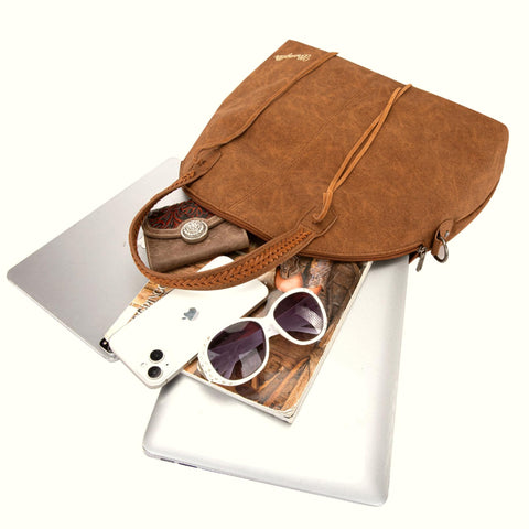 Wrangler Weekender Purse Western Oversized Casual Satchel bag Top handle Travel bag and Bohe Purse With Double Zipper Wrangler
