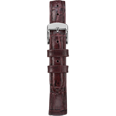 Timex Women's Easy Reader 30mm Watch – Silver-Tone Case Cream Dial with Brown Croco Leather Strap