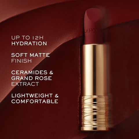 Lancôme L'Absolu Rouge Intimatte Hydrating Matte Lipstick - Buildable & Lightweight Formula with a Soft Matte Finish - Up To 12HR Comfort- 888 French Idol: cool brick rose Lancôme