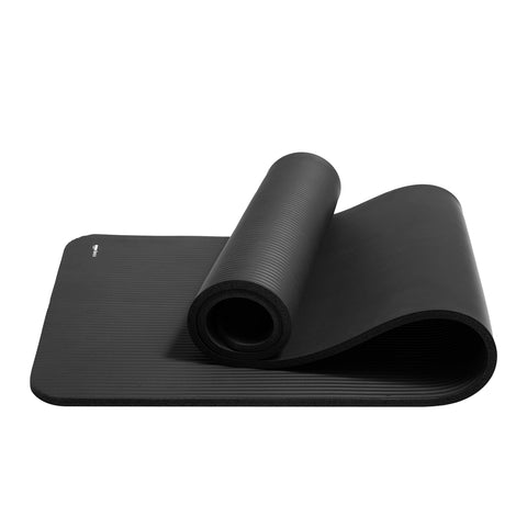 Amazon Basics 1/2 Inch Extra Thick Exercise Yoga Mat with Carrying Strap, Cushioned Support, for Fitness and Gym Workouts, Black Amazon Basics