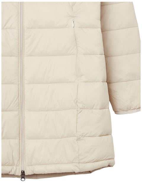 Amazon Essentials Women's Lightweight Full-Zip Water-Resistant Hooded Puffer Coat (Available in Plus Size), Stone, Small Amazon Essentials
