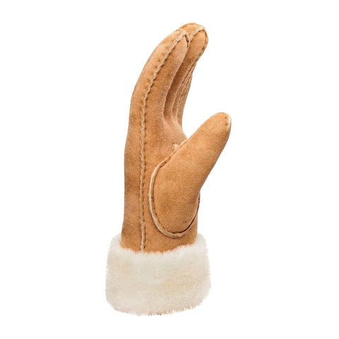 UGG Women's Turn Cuff Water Resistant Sheepskin Gloves, Chestnut, Large UGG