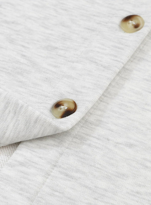 SHEWIN Women's Oversized Sweatshirts for Women Loose Fit Casual Long Sleeve Button Lightweight Hoodies Fall Outfits Women Trendy,US 4-6(S),Gray