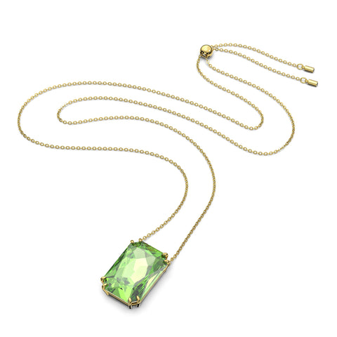 Swarovski Millenia Pendant, Green, Gold-tone Finish