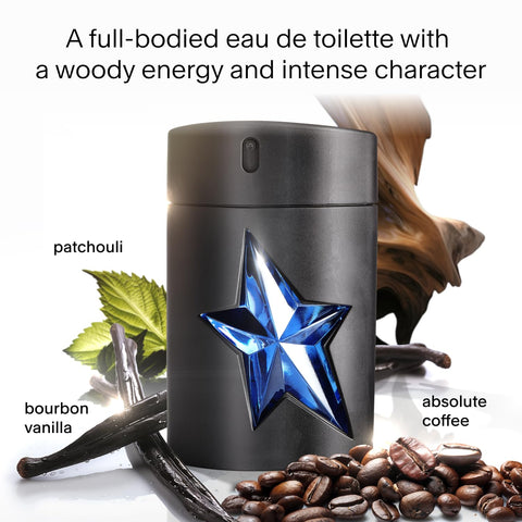 Mugler A*Men - Eau de Toilette - Mens Cologne - Woody & Ambery - With Patchouli & Coffee Extract - Long Lasting Fragrance - 3.3 Fl Oz Mugler