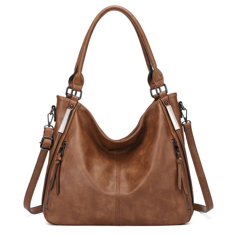 Large Purses for Women Shoulder Handbags Hobo Bags for Women (Brown) KL928