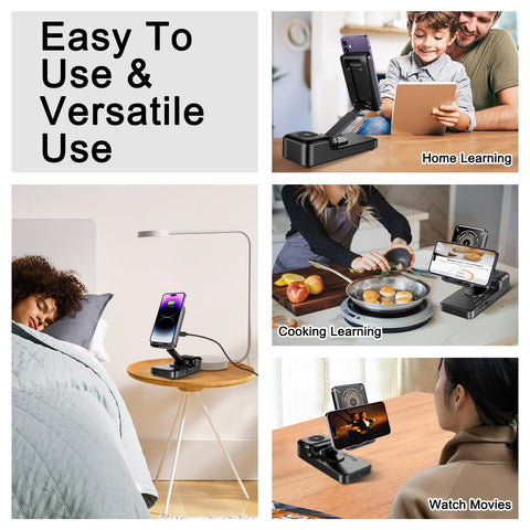 Gifts for Men Women, Bluetooth Speaker with Wireless Charging Phone Stand, HD Surround Sound Speaker, Cool Gadget Gifts for Men Women Dad Mom Birthday MepvabKY