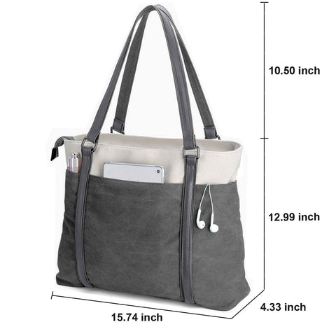 Women's Work Bag with Laptop Compartment Zipper Pockets Teacher Totes Purse BAG WIZARD