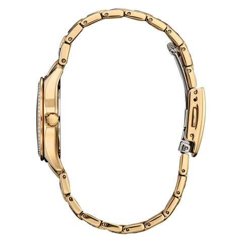 Citizen Ladies' Eco-Drive Classic Crystal Watch in Gold-Tone Stainless Steel, Champagne Dial Citizen