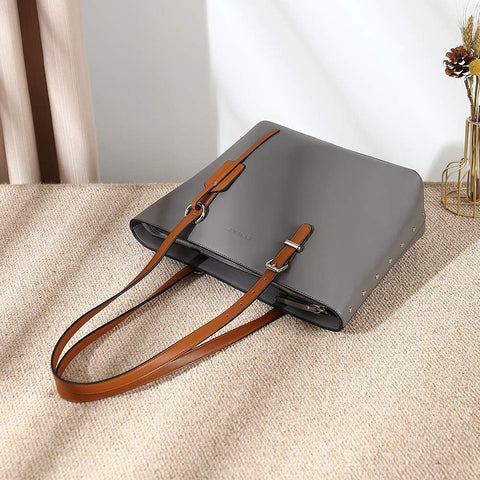 WESTBRONCO Purses For Women Vegan Leather Purses and Handbags Large Ladies Tote Shoulder Bag WESTBRONCO