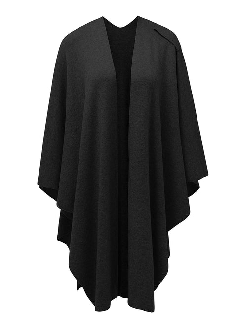 PULI Womens Large Cross Front Poncho Sweater Wrap Topper Knitted Elegant Shawls Cape for Fall Winter PULI