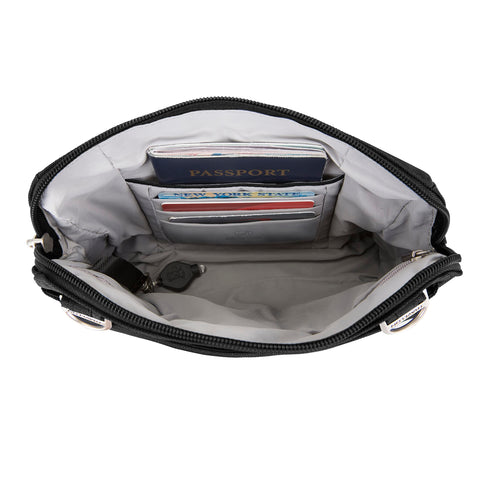 Travelon Women's Classic Convertible Crossbody & Waist Pack, Black, 8 x 7 x 2 Travelon