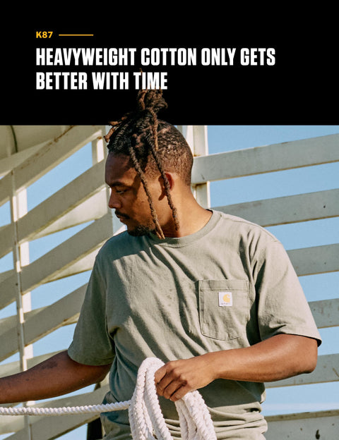 Carhartt Men's Loose Fit Heavyweight Short-Sleeve Pocket T-Shirt (Also Available in Big & Tall), Black, Large Carhartt