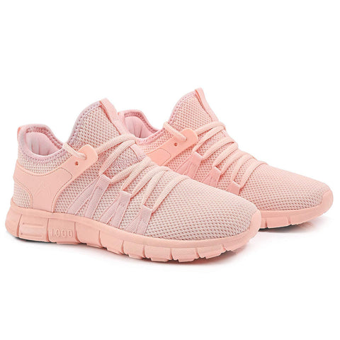 INZCOU Running Shoes Lightweight Tennis Shoes Non Slip Gym Workout Shoes Breathable Mesh Walking Sneakers Pink 8women / 7men INZCOU