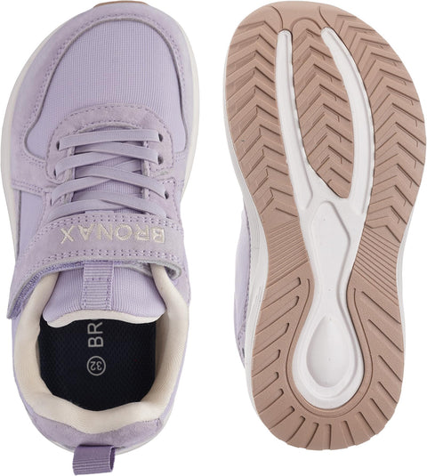BRONAX Retro Tennis Shoes for Girls Size 10.5 Little Kids Running Sneakers Athletic Gym Comfortable Mesh Breathable Rubber Outsole Pre School Purple 29