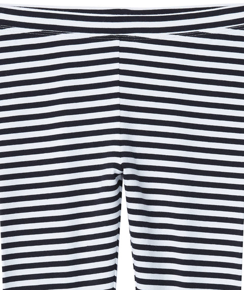 Amazon Essentials Toddler Girls' Leggings, Pack of 5, Black Stars/Grey/Orange/Peach Leaf Print/White Stripe, 3T