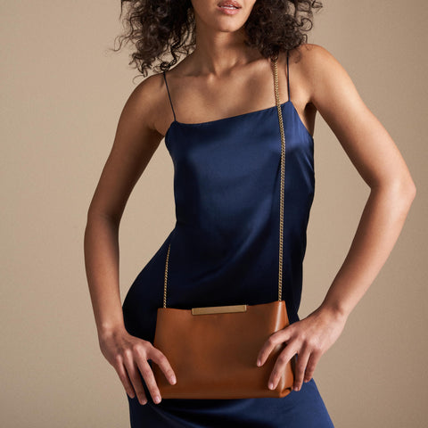 Fossil Penrose Crossbody, Medium Brown Clutch Fossil