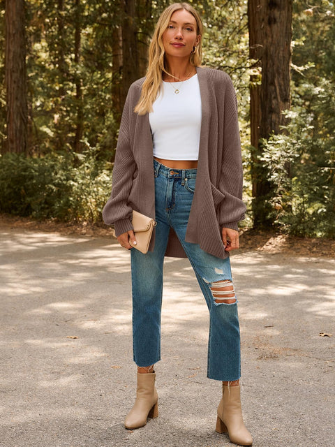 LILLUSORY Womens Cardigan Sweater Fall Fashion Outfits Clothes 2025 Teacher Work Office Old Money Long Oversized Winter Travel Cozy Chunky Knit Winter Essential Business Casual Clothing