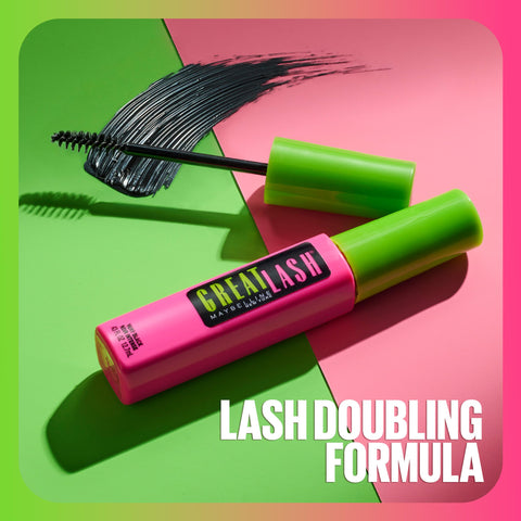 Maybelline Great Lash BIG Washable Mascara, Volumizing, Thickening, Lengthening Mascara, Brownish Black, 2 Count