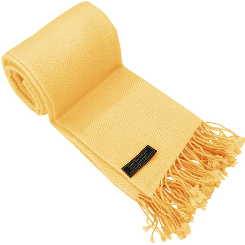 CJ Apparel Light Gold 100% Cashmere Shawl Pashmina Scarf Wrap Stole Head Wrap Hand Made in Nepal New