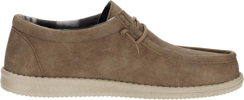 WHITIN Men's Casual Loafers Slip-on Leather Boat Shoes Fashion Deck Sneakers Size 11 Winter Walking Light Brown 44