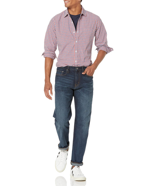 Amazon Essentials Men's Athletic-Fit Stretch Jeans - Discontinued Colors, Dark Wash, 34W x 32L