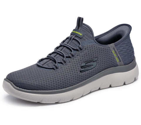 Skechers Men's Summits High Range Hands Free Slip-in Sneaker, Charcoal, 10.5