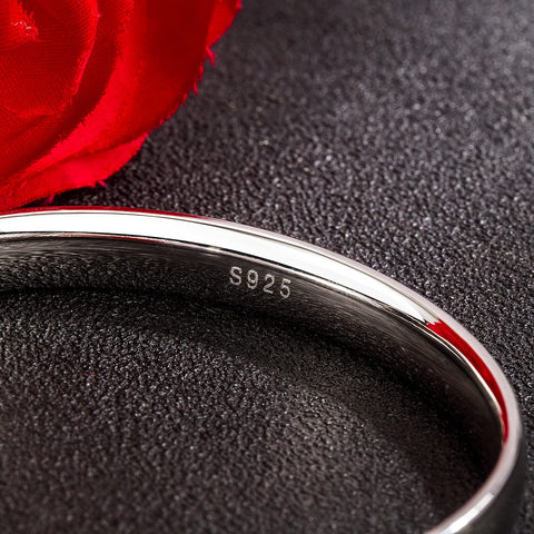 Dankadi Minimalism Women Men 925 Sterling Silver Bracelet Width 7-8MM Diameter 60-65 mm Solid Smooth On Bangle Cuff Fashion Fine Jewelry Gifts (Width 8MM 1 Piece, Diameter 60MM) Dankadi