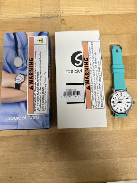Speidel Original Scrub Watch™ for Nurses, Medical Professionals, Mens and Womens Watch with Second Hand Nursing, Nurse Watches for Women Men, Waterproof 12 and 24 hr Time - Teal