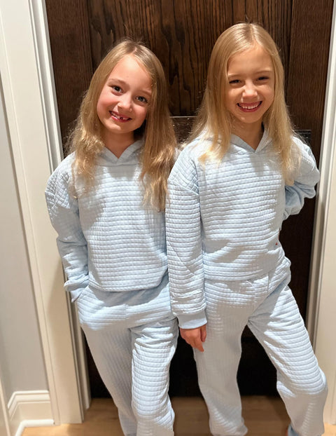 Arshiner Girls 2 Piece Pullover Hooded Sweatshirt and Sweatpants Clothing Sets Long Sleeve Athletic Outfit Tracksuits 7-8 Y