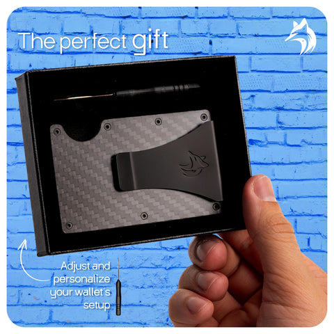 TRAVELINGO wallets for men, Carbon Wallets For Men Minimalist Credit Card Holder - Slim Wallet for Men with RFID Blocking - Front Pocket Wallet with Money Clip (Carbon Fiber) TRAVELINGO