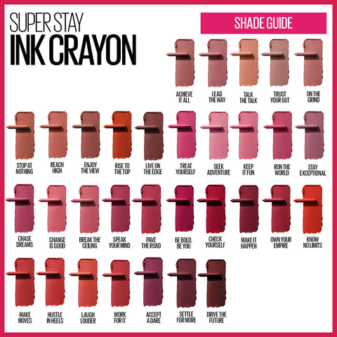 Maybelline Super Stay Ink Crayon Lipstick Makeup, Precision Tip Matte Lip Crayon with Built-in Sharpener, Longwear Up To 8Hrs, Stay Exceptional, Purple Beige, 1 Count MAYBELLINE
