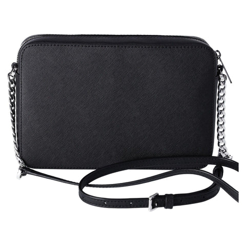 Michael Kors Women's Jet Set Item Crossbody Bag (black/silver) Michael Kors