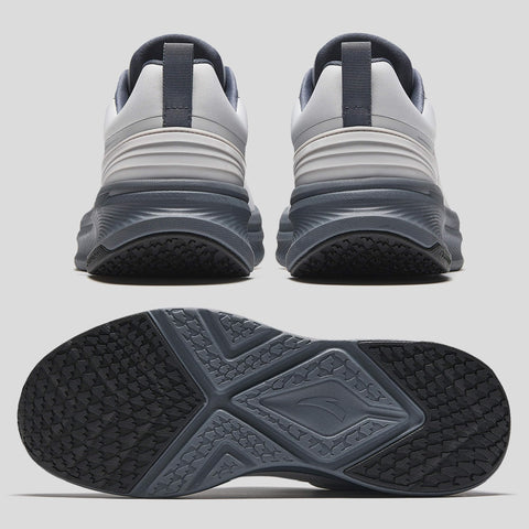 ANTA Men's Ebuffer 9.0 Walking Shoes Sneakers with Cushioned Comfortable & Breathable, High-Rebound Midsole for Commuting, Jogging, Urban Walking, Workout, Gray, 12