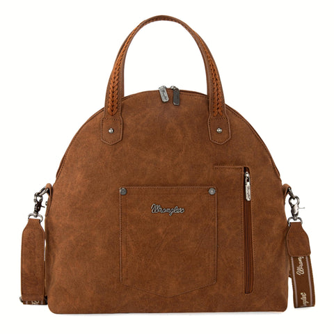 Wrangler Weekender Purse Western Oversized Casual Satchel bag Top handle Travel bag and Bohe Purse With Double Zipper Wrangler