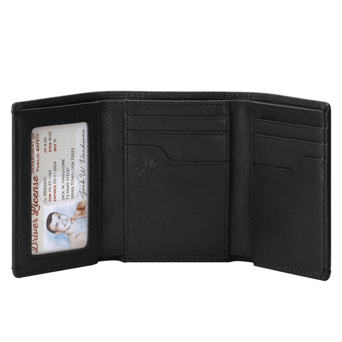House of Jack Co. Eastwood Mens TRIFOLD Wallet | RFID Blocking Mens Leather Wallet | Double Bill Compartment | Nappa Full Grain Leather House of Jack Co.