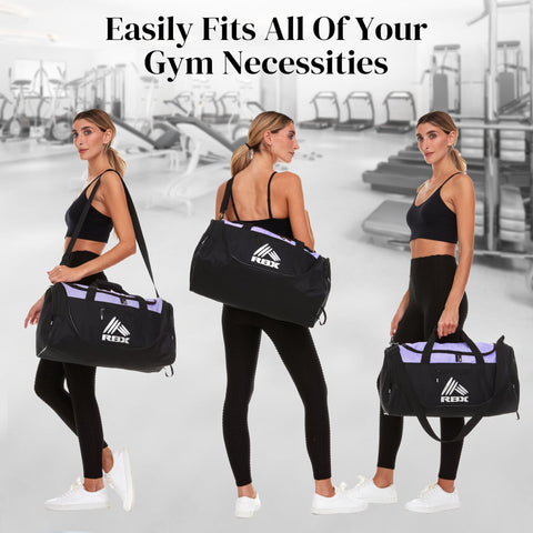 RBX Gym Bags for Men, Small Gym Bag for Women with Shoe Compartment, Duffle Bag for Travel, Sports Bag, Camping, Weekend, Carry On, Overnight Duffel Bag for Women with Shoulder Strap RBX