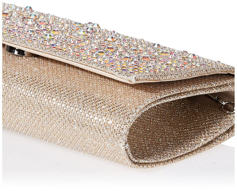 Jessica McClintock Chloe Sparkle Stones Evening Clutch, Champagne Jessica McClintock