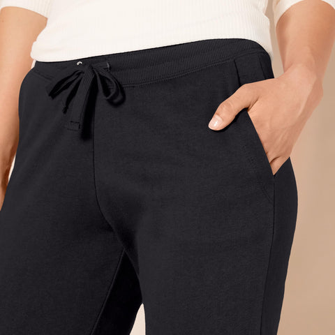Amazon Essentials Women's Fleece Jogger Sweatpant (Available in Plus Size), Black, Large Amazon Essentials