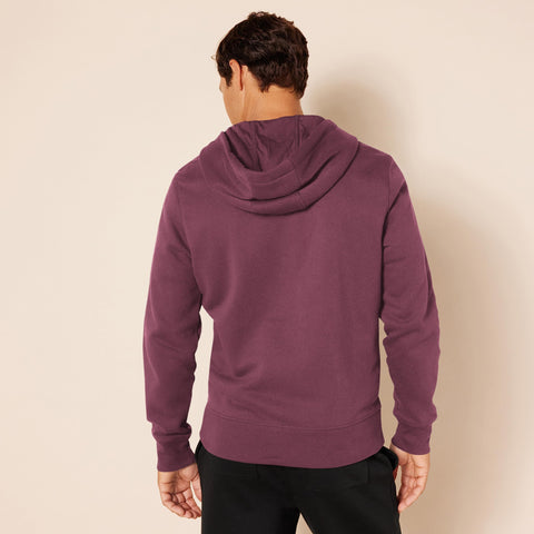 Amazon Essentials Men's Full-Zip Fleece Hoodie (Available in Big & Tall), Burgundy, Large