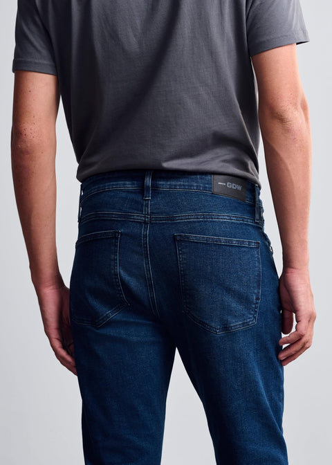 General Denim Works Bridge Men's Regular Rise Straight Leg Jeans, Ink Denim, 36x30