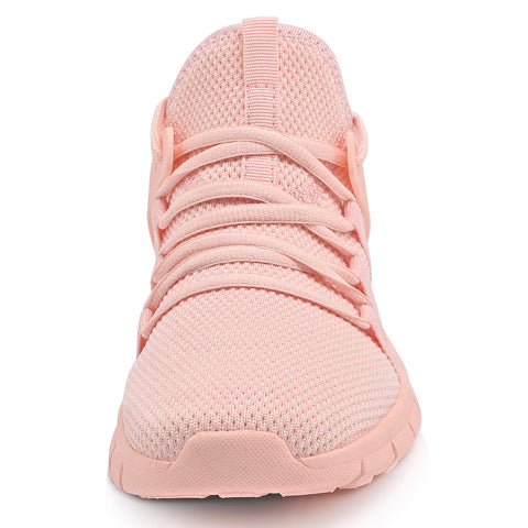 INZCOU Running Shoes Lightweight Tennis Shoes Non Slip Gym Workout Shoes Breathable Mesh Walking Sneakers Pink 8women / 7men INZCOU