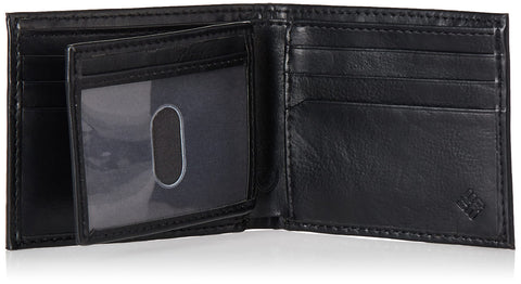 Columbia Men's Johnstown RFID Blocking Extra-Capacity Slimfold Wallet, Black, One Size Columbia