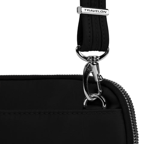 Travelon Anti-Theft Tailored Convertible Crossbody Clutch, Onyx Travelon
