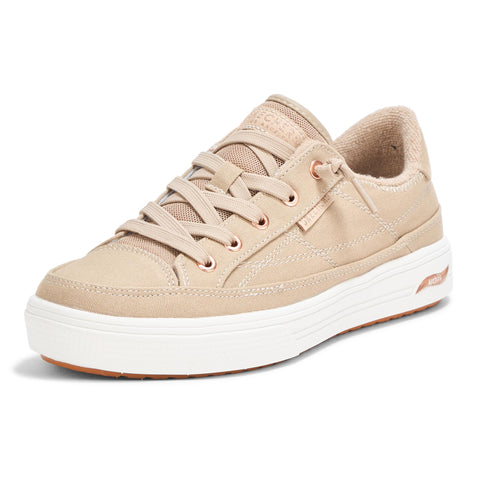 Skechers Women's Arch Fit Arcade-Meet Ya There Sneaker, Taupe, 9