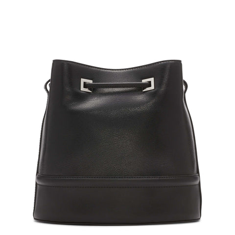 Calvin Klein Women's Ash Crossbody Bag – Vegan Leather, Monogram, 2 Pockets, Black/Silver, One Size