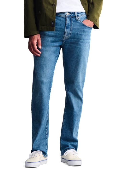 General Denim Works Bridge Men's Regular Rise Straight Leg Jeans, Mid Denim, 36x32