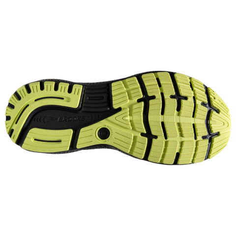 Brooks Men’s Ghost 16 Neutral Running Shoe - Primer/Grey/Lime - 11 Medium